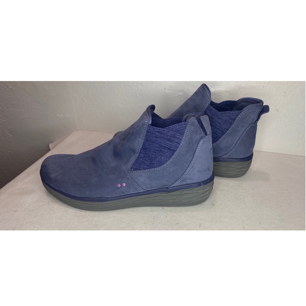 Ryka Noelle Slip On Ankle Boots Womens 10W Blue Water Repellent Comfort
